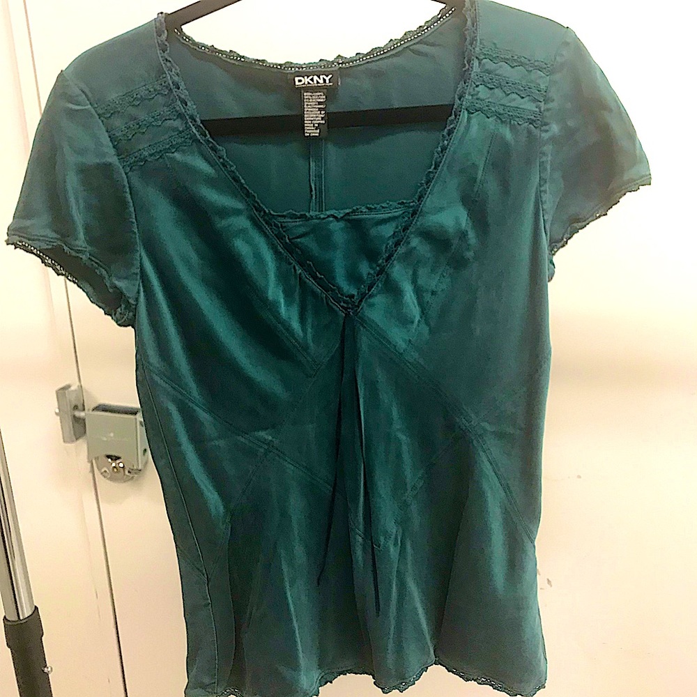 Removed Silky Green DKNY shirt